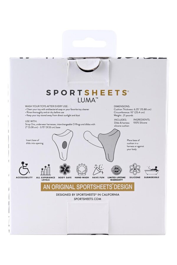 SPORTSHEETS LUMA DILDO AND HARNESS SILICONE CUSHION - Afbeelding 5