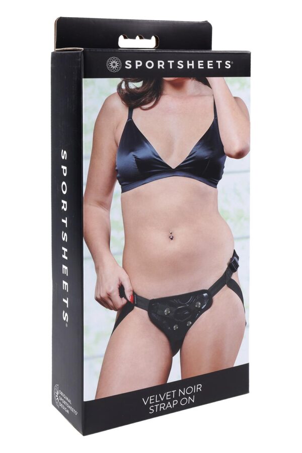 SPORTSHEETS VELVET NOIR STRAP ON