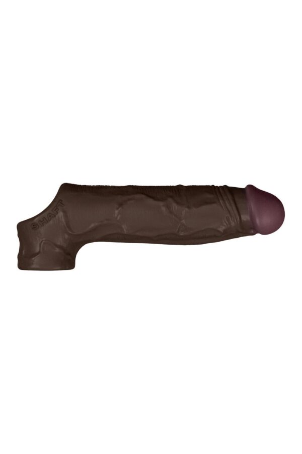 SHAFT SHEATH MODEL F 6.9 INCH LIQUID SILICONE SLEEVE MAHOGANY - Afbeelding 4
