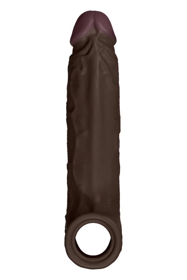 SHAFT SHEATH MODEL F 6.9 INCH LIQUID SILICONE SLEEVE MAHOGANY - Afbeelding 2