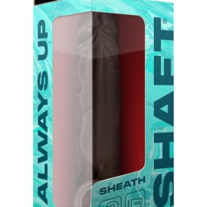 SHAFT SHEATH MODEL F 6.9 INCH LIQUID SILICONE SLEEVE MAHOGANY