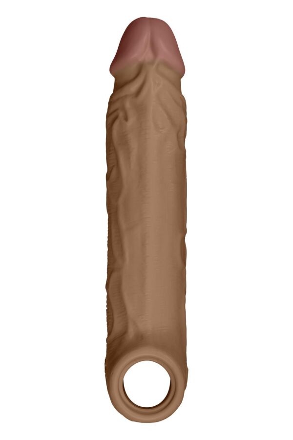 SHAFT SHEATH MODEL F SIZE 1 7.8 INCH LIQUID SILICONE SLEEVE OAK - Afbeelding 4