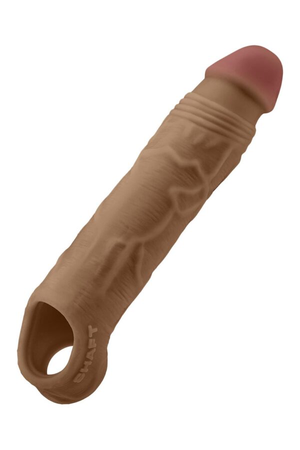 SHAFT SHEATH MODEL F SIZE 1 7.8 INCH LIQUID SILICONE SLEEVE OAK - Afbeelding 2