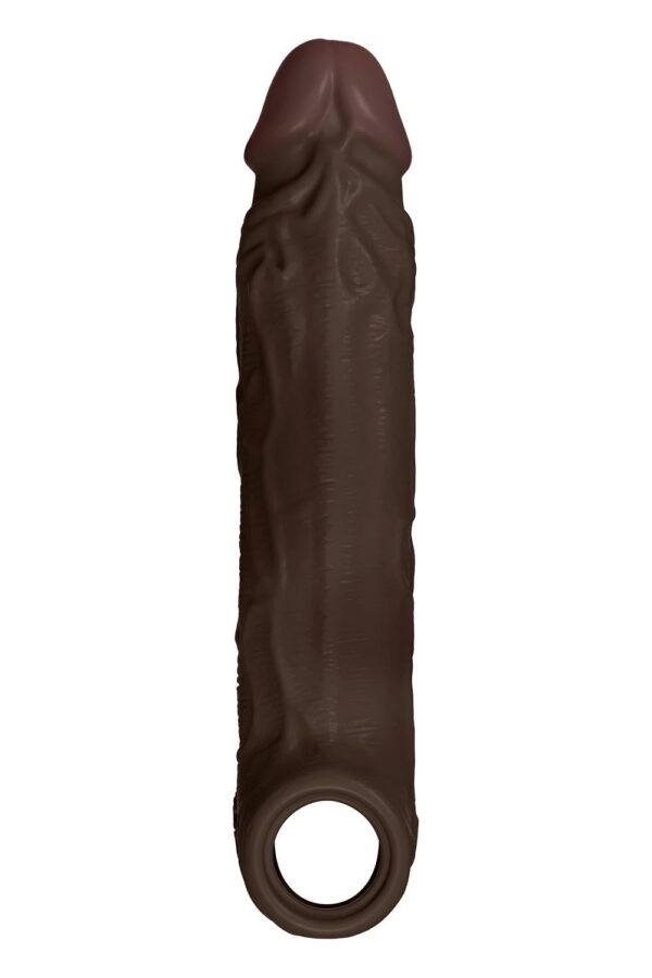 SHAFT SHEATH MODEL F SIZE 1 7.8 INCH LIQUID SILICONE SLEEVE MAHOGANY - Afbeelding 4