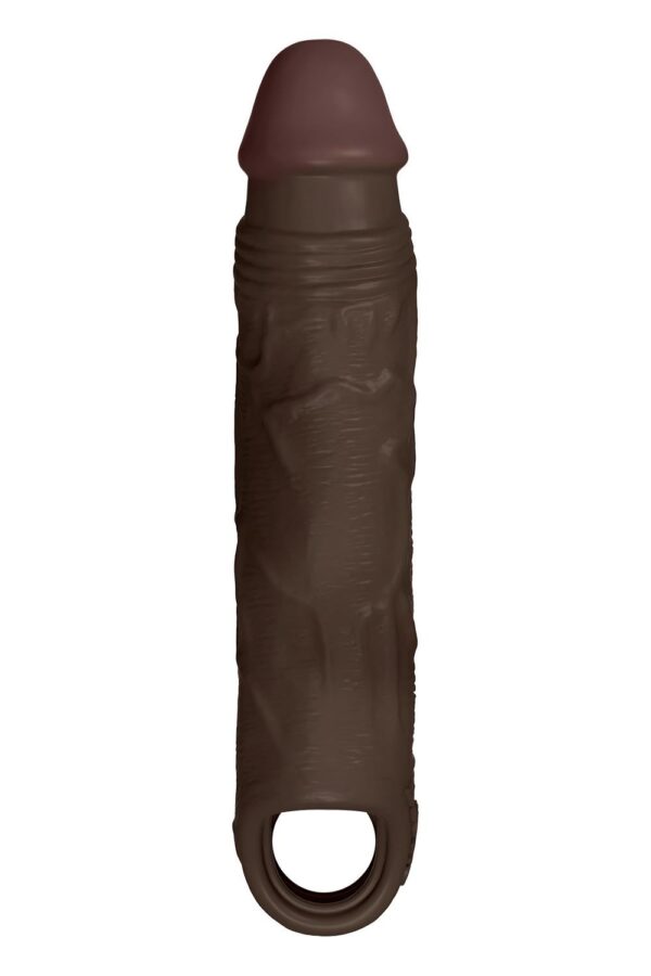 SHAFT SHEATH MODEL F SIZE 1 7.8 INCH LIQUID SILICONE SLEEVE MAHOGANY - Afbeelding 5