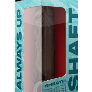SHAFT SHEATH MODEL F SIZE 1 7.8 INCH LIQUID SILICONE SLEEVE MAHOGANY