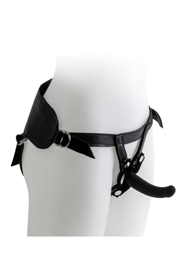 VIRGITE  UNIVERSAL HARNESS WITH BLACK DILDO SIZE S BLACK - Afbeelding 4