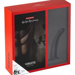 VIRGITE  UNIVERSAL HARNESS WITH BLACK DILDO SIZE S BLACK