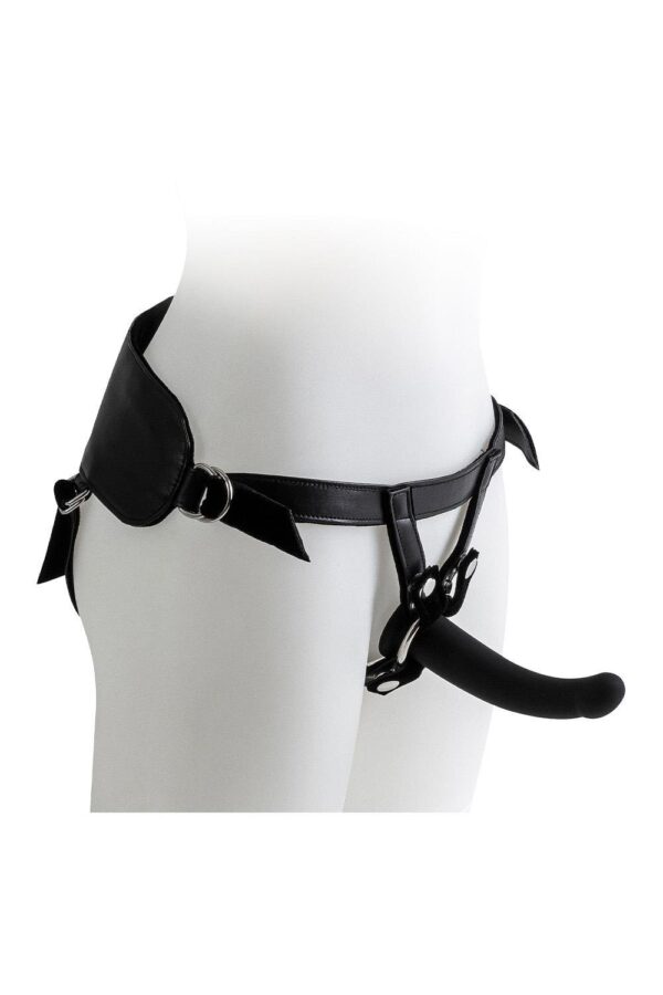 VIRGITE  UNIVERSAL HARNESS WITH BLACK DILDO SIZE M BLACK - Afbeelding 4