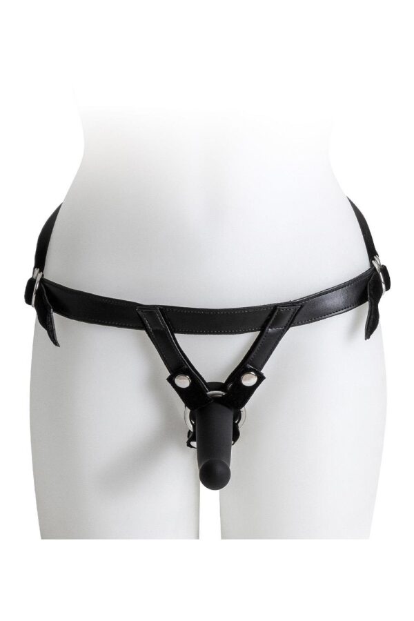 VIRGITE  UNIVERSAL HARNESS WITH BLACK DILDO SIZE M BLACK - Afbeelding 5