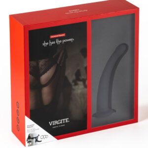VIRGITE  UNIVERSAL HARNESS WITH BLACK DILDO SIZE M BLACK