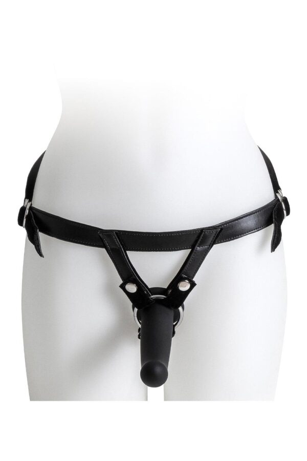 VIRGITE  UNIVERSAL HARNESS WITH BLACK DILDO SIZE L BLACK - Afbeelding 5
