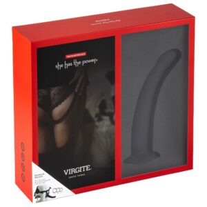 VIRGITE  UNIVERSAL HARNESS WITH BLACK DILDO SIZE L BLACK