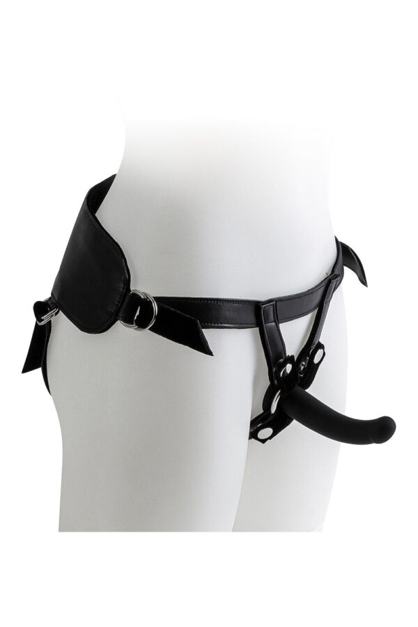 VIRGITE  UNIVERSAL HARNESS WITH BLACK DILDO SET SIZES S M L BLACK - Afbeelding 4